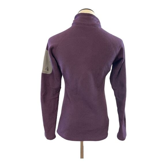 Eddie Bauer Pullover Quarter Zip Fleece Jacket Women's Sz S Purple Polartec - Picture 4 of 9